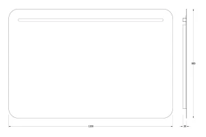 Второе фото. Зеркало настенное со встроенным LED-светильником EVOFORM Ledline