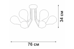 Второе фото. Люстра VITALUCE V4869-7/6PL