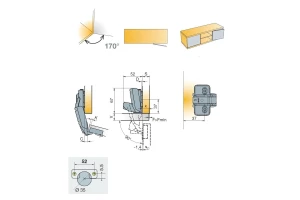 Второе фото. Комплект петель Titus T-type