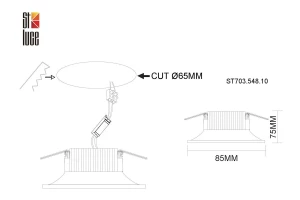 Второе фото. Светильник встраиваемый LED ST703