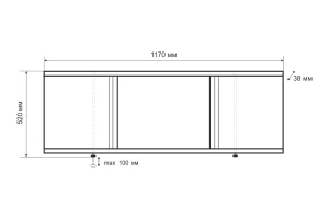 Второе фото. Экран под ванну раздвижной Элис