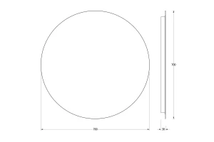 Второе фото. Зеркало настенное с LED-подсветкой EVOFORM Ledshine