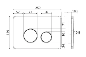 Второе фото. Клавиша смыва универсальная IDDIS Unisteel