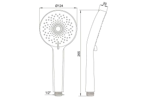 Второе фото. Душевая лейка 3-х позиционная Tracy