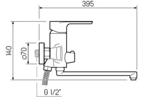 Второе фото. Смеситель для ванны SL133