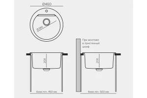 Второе фото. Мойка врезная Atol-460