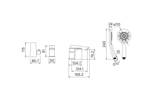 Второе фото. Смеситель на борт ванны IDDIS Cloud