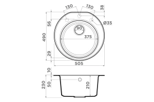 Второе фото. Мойка врезная OMOIKIRI Miya