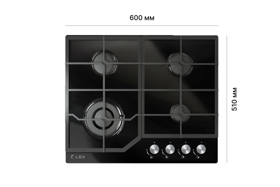 Газовая панель LEX GVG 640-1 BL (изображение №2)