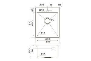 Второе фото. Мойка врезная OMOIKIRI Akisame 41