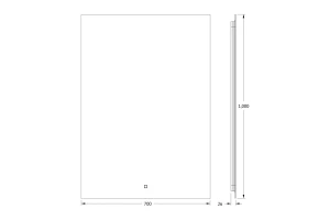 Второе фото. Зеркало с LED-подсветкой DEFESTO Glow