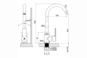 Второе фото. Смеситель для кухни 35-03 Gektor