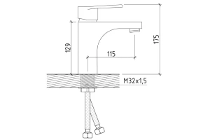 Второе фото. Смеситель для раковины Ritta
