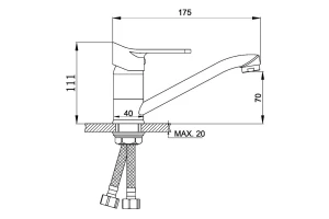 Второе фото. Смеситель для кухни SL137-004F-15
