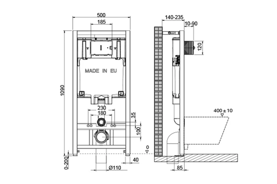 Инсталляция с унитазом и панелью 886914SIOO+PN41701 (изображение №7)