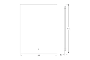 Второе фото. Зеркало с LED-подсветкой DEFESTO Glow