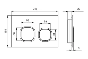 Второе фото. Клавиша смыва универсальная IDDIS UNIFIX 004