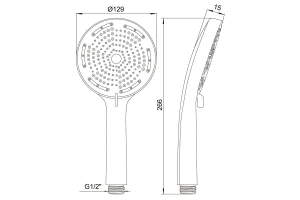 Второе фото. Душевая лейка 3-х позиционная Eddy