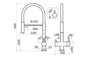 Второе фото. Смеситель OMOIKIRI Kanto