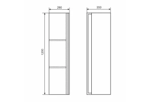 Второе фото. Шкаф-пенал для ванной Next