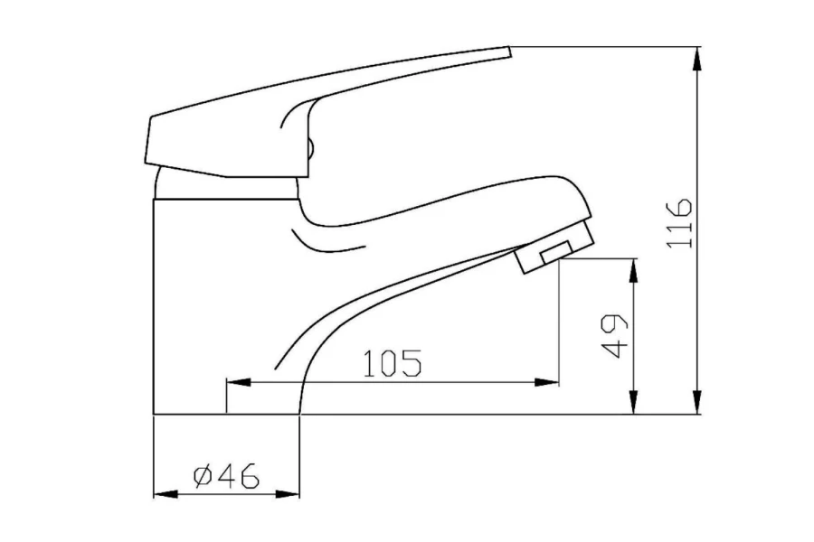 Смеситель для раковины AGGER Exact A2102100 (изображение №6)