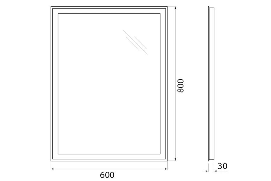 Зеркало с подсветкой SPC-GRT-600-800-LED-BTN (изображение №5)