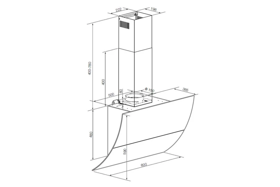 Вытяжка GRAUDE DH 60.3 (изображение №1)