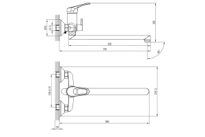 Смеситель для ванны ROSSINKA SILVERMIX B35