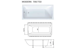 Ванна Modern 180x75 см