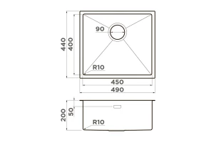 Второе фото. Мойка врезная OMOIKIRI Taki 49
