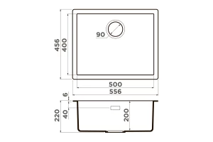 Второе фото. Мойка врезная OMOIKIRI Yamakawa 55