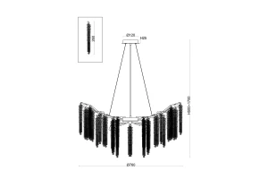 Второе фото. Светильник подвесной FREYA Crystal
