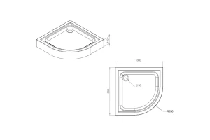 Второе фото. Душевой поддон универсальный с сифоном AM.PM Gem