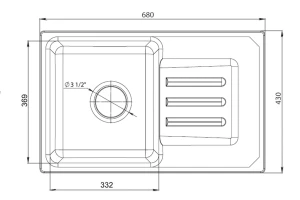 Второе фото. Мойка с крылом GRANFEST Quarz GF-SM680 L