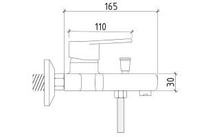 Второе фото. Смеситель для ванны Ritta