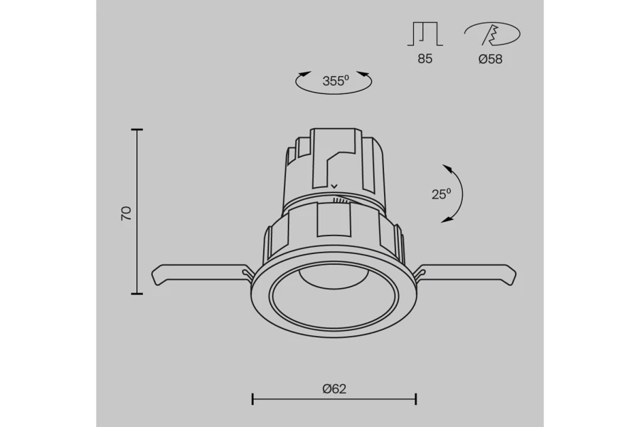 Светильник встраиваемый Downlight Wise (изображение №16)