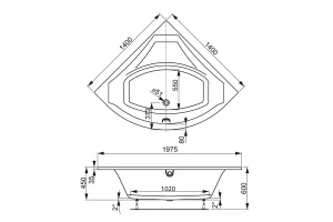 Второе фото. Ванна пристенная VAGNERPLAST Veronela Corner