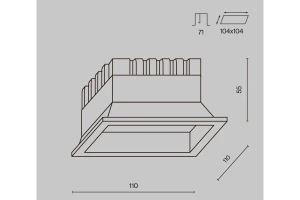 Второе фото. Светильник встраиваемый Downlight Okno
