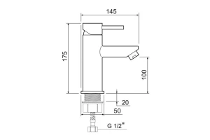 Второе фото. Смеситель для умывальника SUS124