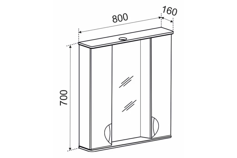 Зеркальный шкаф Милли (изображение №4)