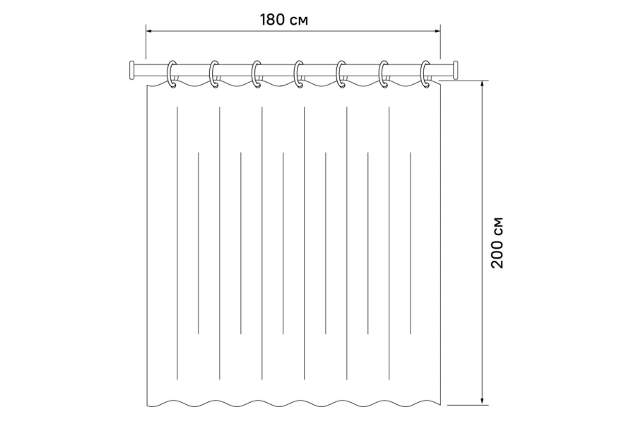 Штора для ванной комнаты IDDIS P02PE18i11 (изображение №8)