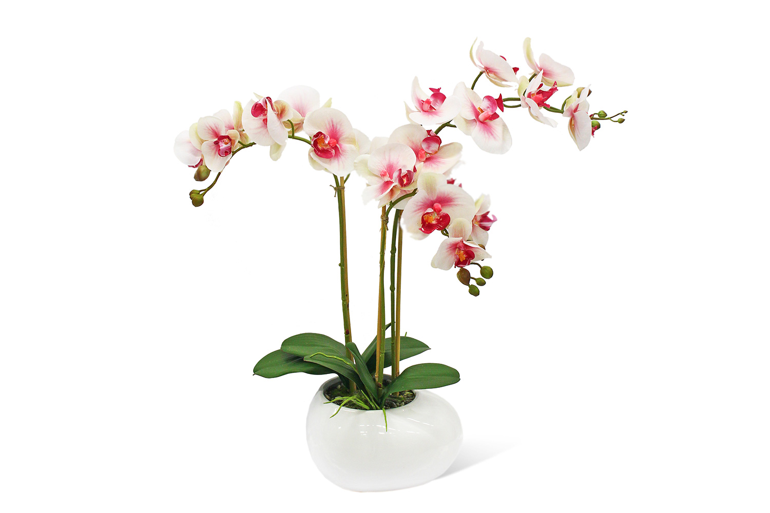Искусственное растение в кашпо Орхидея Фаленопсис