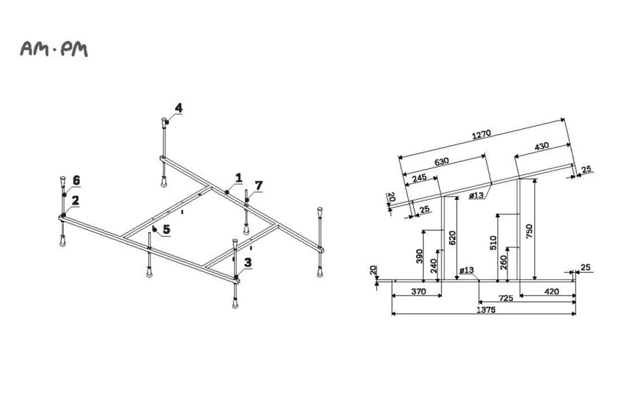 Каркас для ванны AM.PM Spirit (изображение №2)