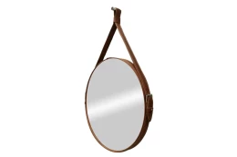 Зеркало на ремне Accent Brown Led 65х65 см