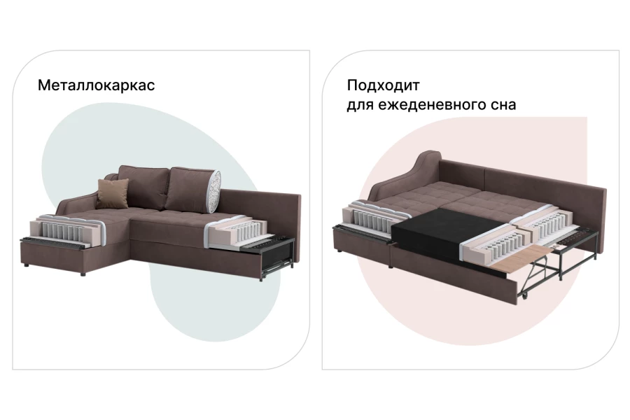 Угловой диван-кровать DREAMART Рольф (изображение №26)