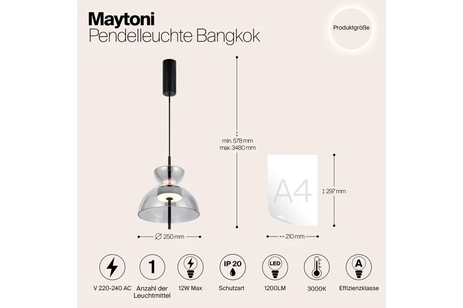 Светильник подвесной MAYTONI Modern Bangkok (изображение №5)