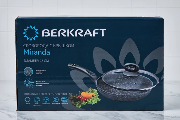 Сковорода с крышкой BERKRAFT Miranda (изображение №8)