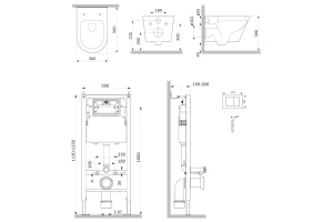 Второе фото. Инсталляция с подвесным унитазом AM.PM IS90238.741701