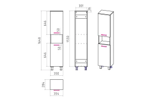 Второе фото. Шкаф-пенал Крафт