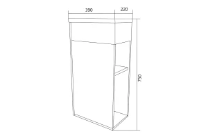 Второе фото. Тумба с раковиной 1Marka Laura левая